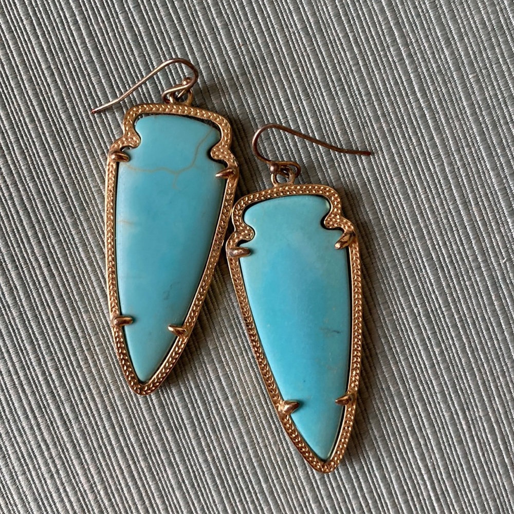 Kendra Scott Turquoise Arrow Earrings